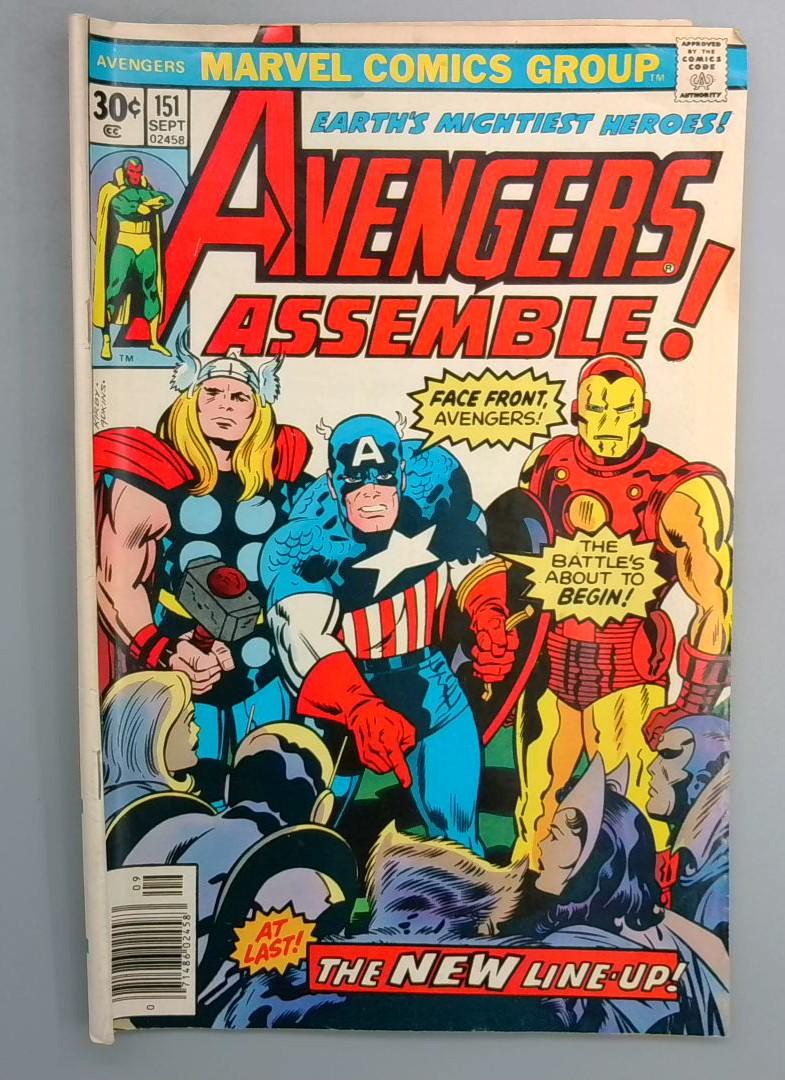 Avengers #151 Jack Kirby Cover, Marvel Comics 1976 SN1