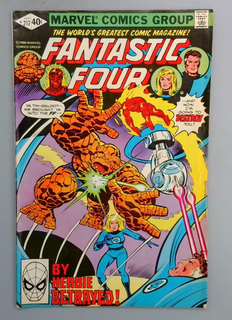 FANTASTIC FOUR #217 DIRECT EDITION Marvel 1980 SN1