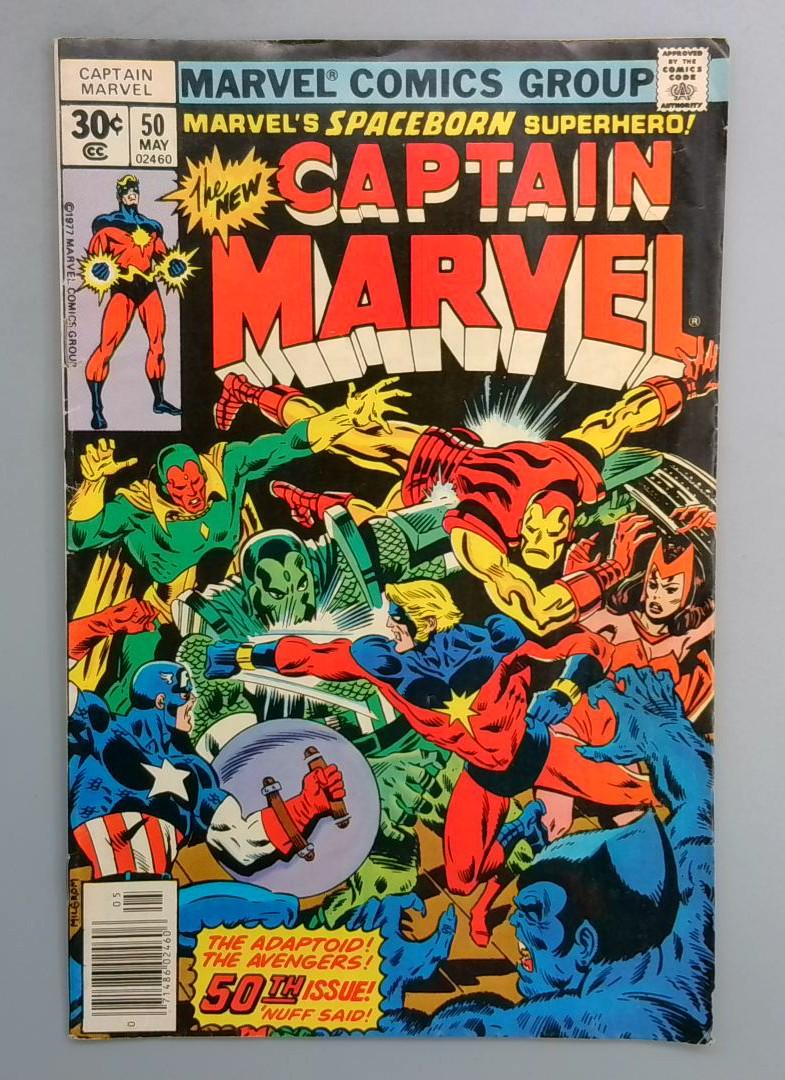 CAPTAIN MARVEL #50 FN 1st Appearance of Dr. Minerva Marvel 1977 SN1