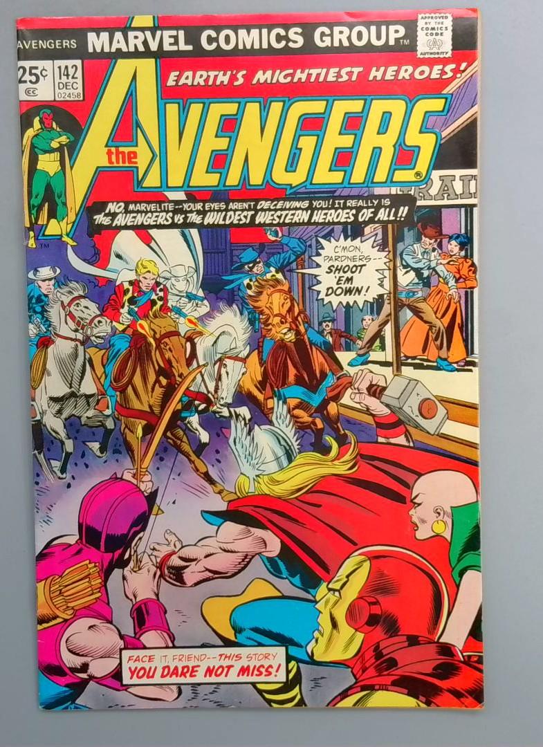 Avengers #142 FN Two-Gun Kid joins Avengers Team Marvel 1975 SN1