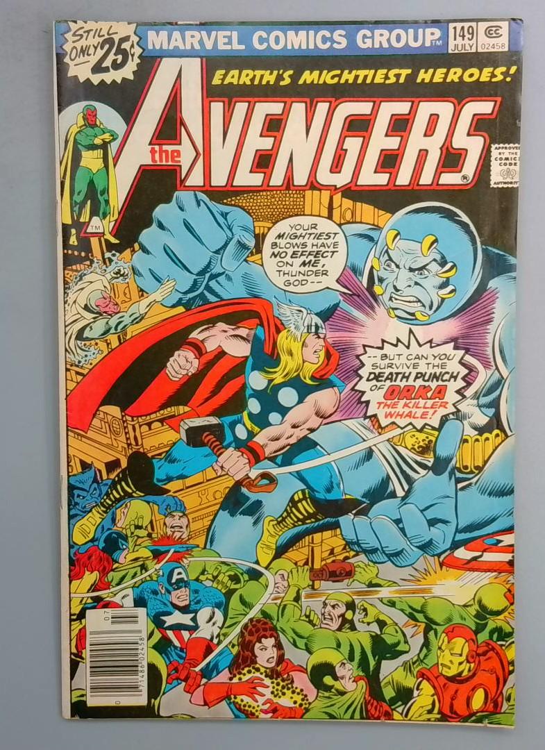 AVENGERS #149 FN Orka Appearance Marvel 1976 SN1