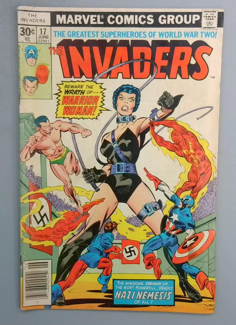 Invaders #17 VG 1st Warrior Woman (Frieda Ratsel) Marvel 1977 SN1