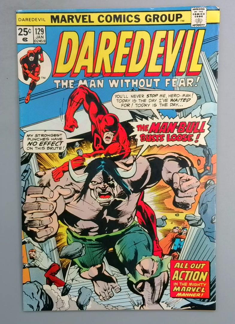 Daredevil #129 FN Man-Bull Appearance Marvel 1976 SN1