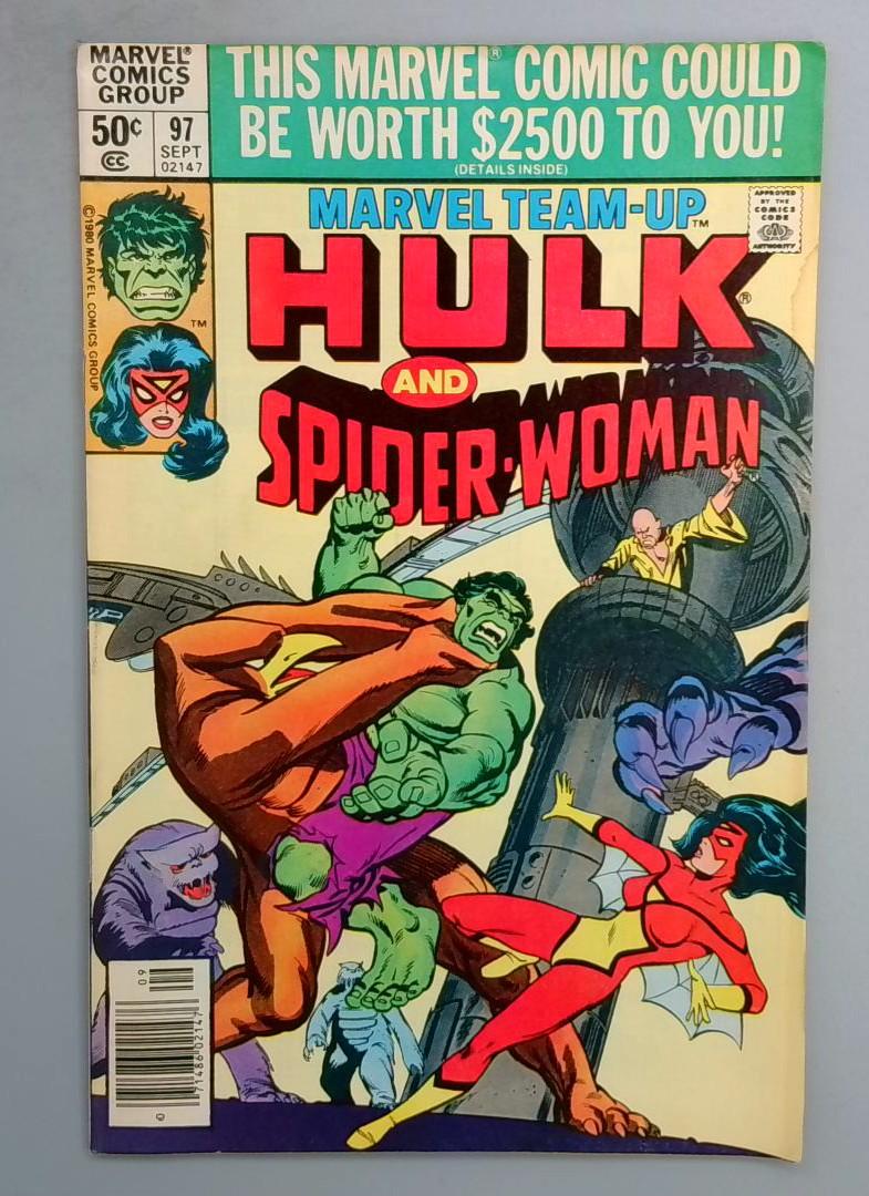 MARVEL TEAM-UP #97 Spider-woman/Hulk NEWSSTAND Marvel 1980 SN1