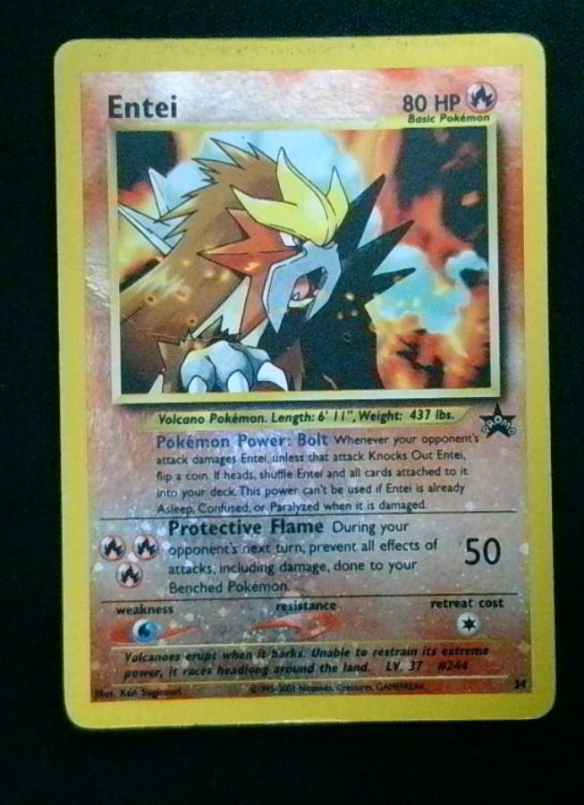 Entei #34 - Blackstar WoTC Promo Reverse Holofoil 2001