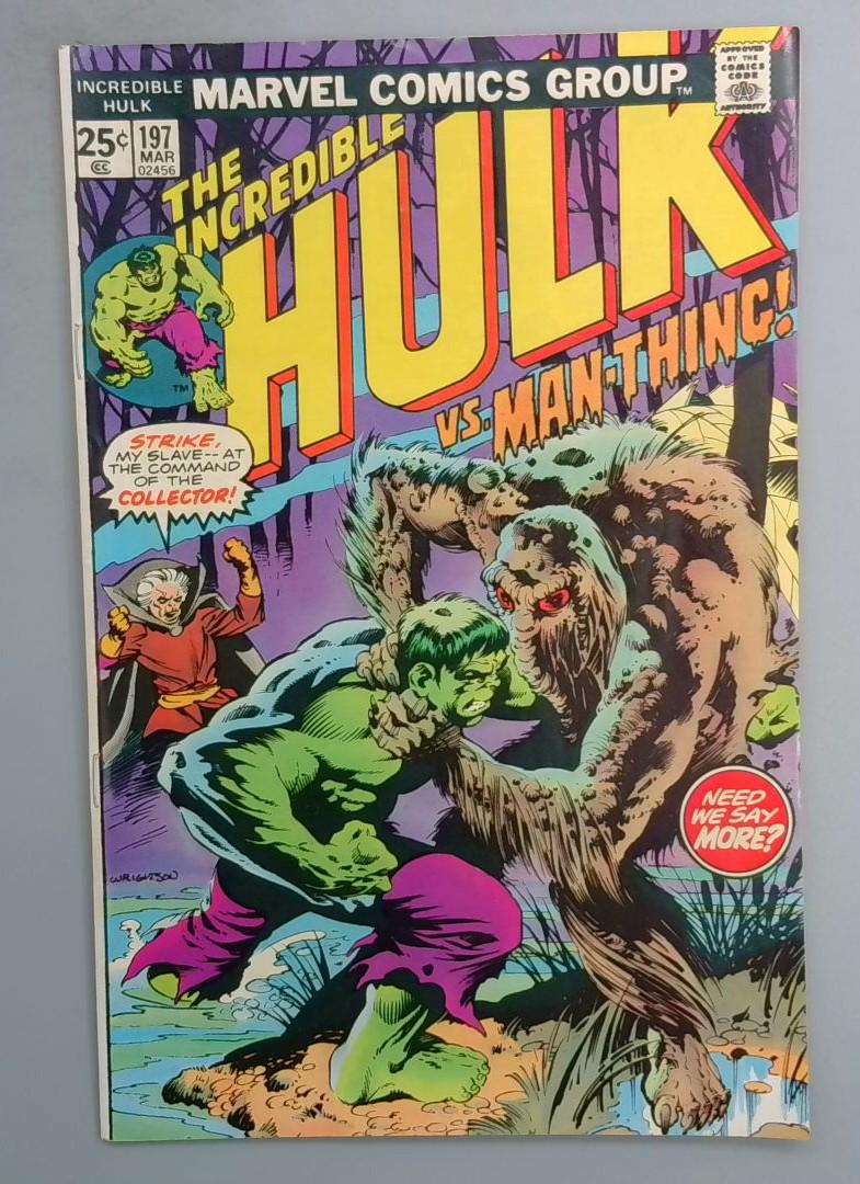 Incredible Hulk #197 VG/FN Man Thing, Wrightson art Marvel 1976 SN1
