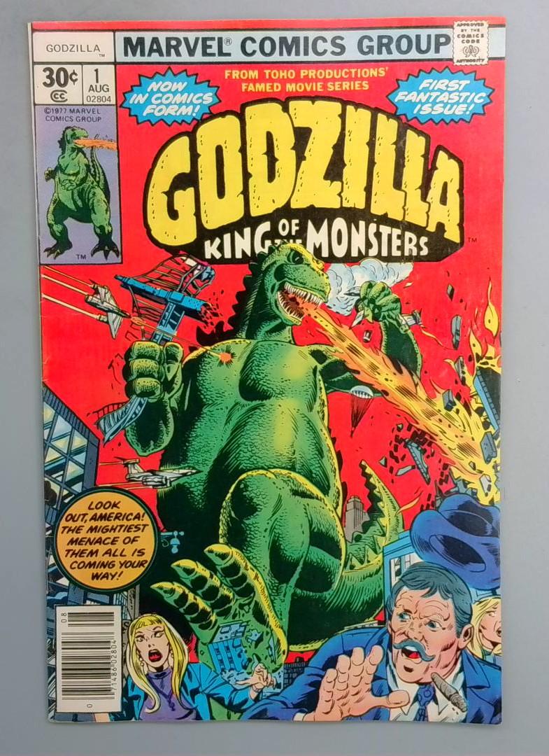 Godzilla #1, VF+ 🔑 1st App in Comics, Marvel Comics, 1977 SN1