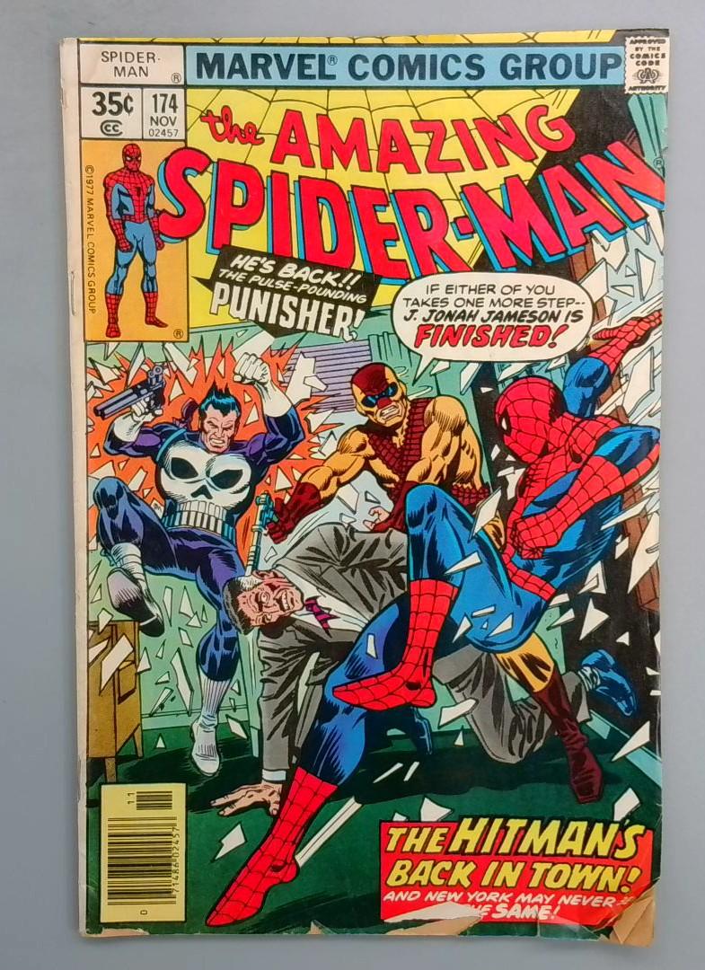AMAZING SPIDER-MAN #174 Punisher & Hitman Appearance Marvel 1977 SN1