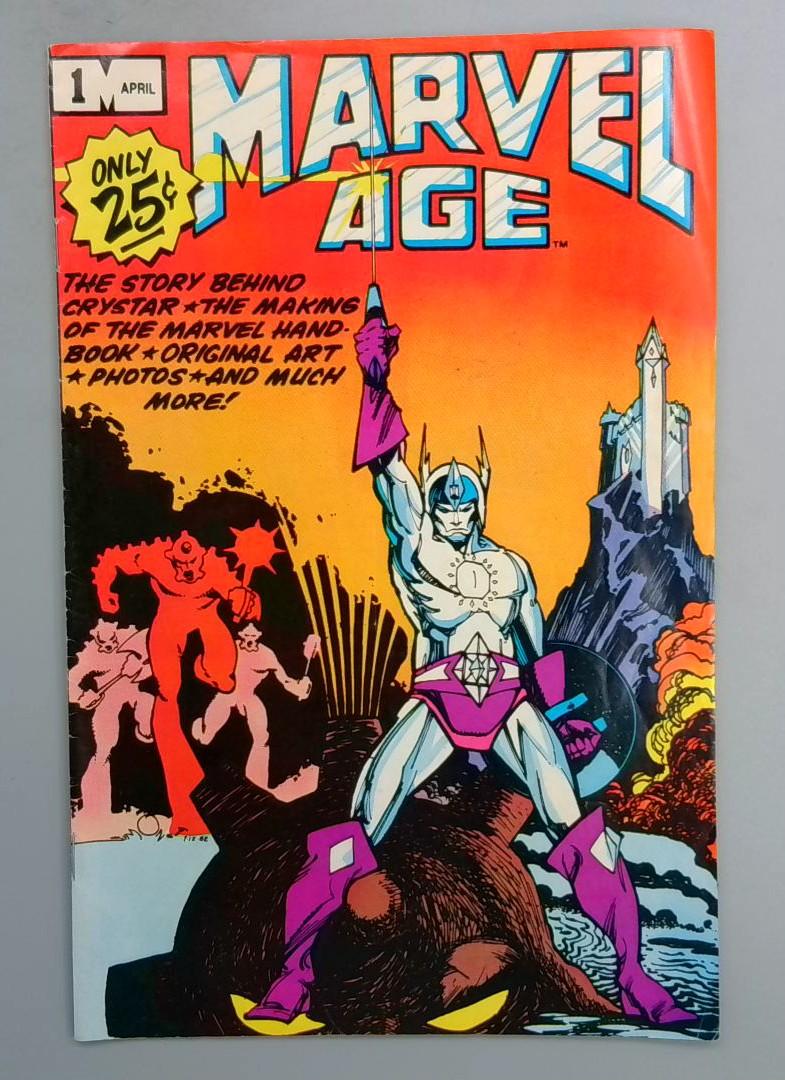 MARVEL AGE #1 1st cover appearance of Crystar Marvel 1983 SN1