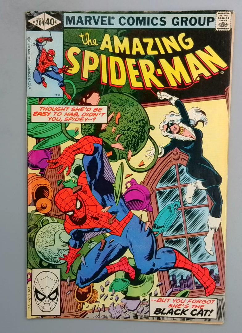 AMAZING SPIDER-MAN #204 Black Cat Marvel 1980 SN1