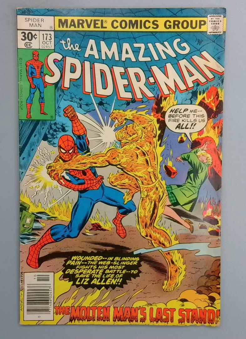 AMAZING SPIDER-MAN #173 Molten Man Appearance Marvel 1977 SN1