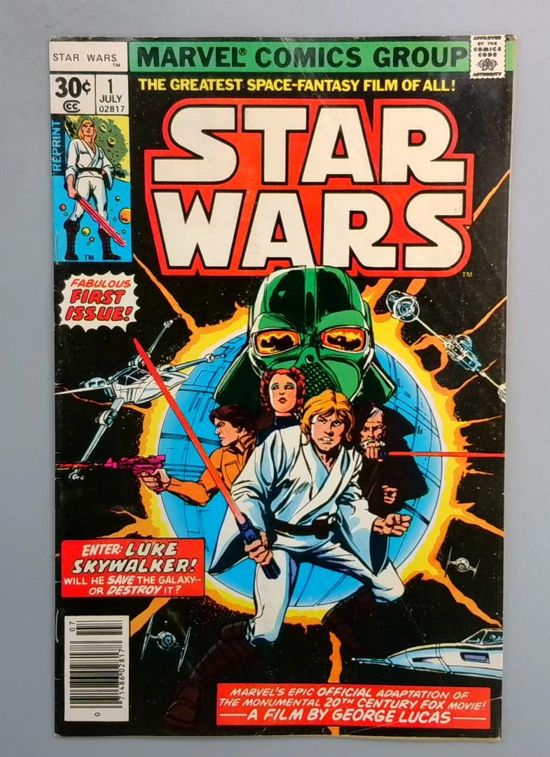 Star Wars #1, GD/VG 🔑 Reprint Edition Marvel, 1977 SN1