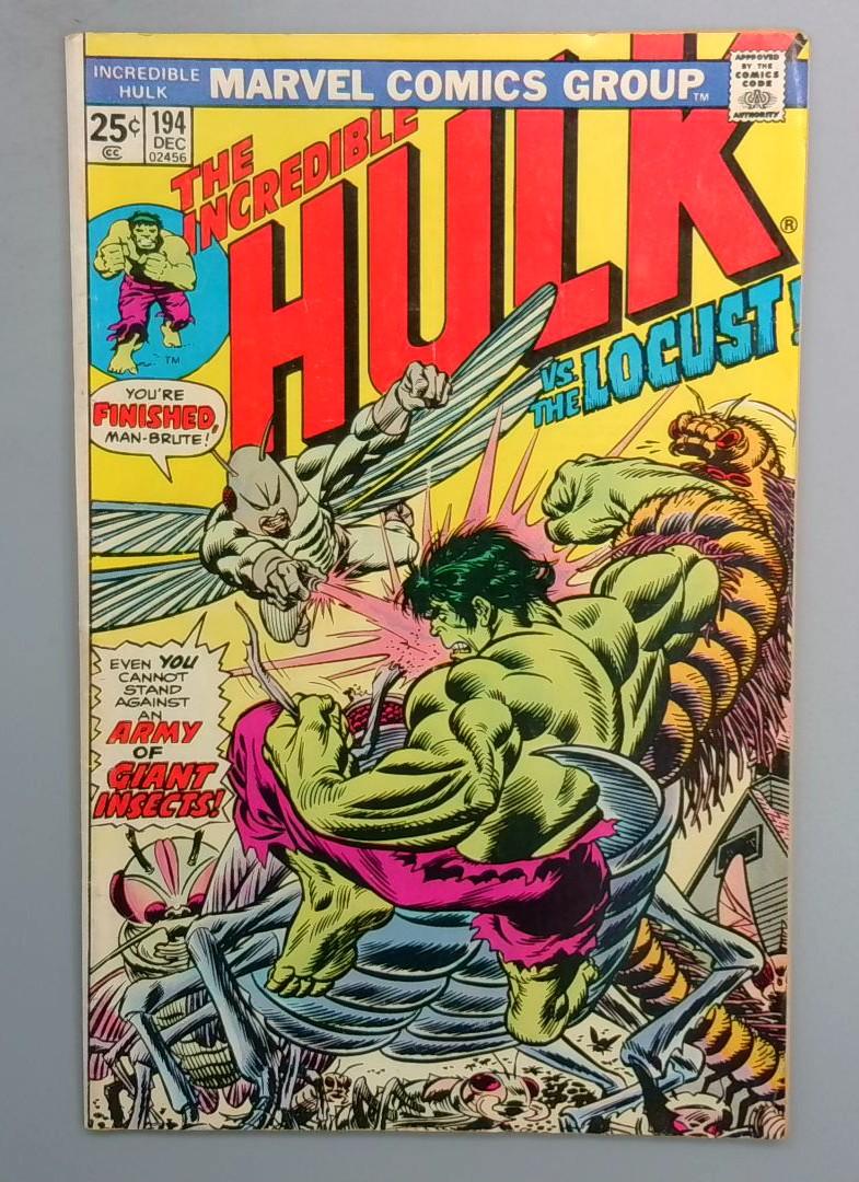 INCREDIBLE HULK #194 VG+ Locust Appearance Marvel 1975 SN1
