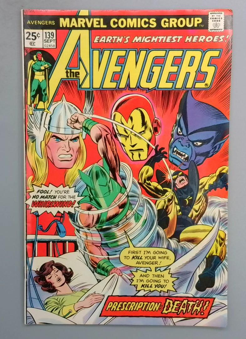 Avengers #139 FN+ Whirlwind Appearance Marvel 1975 SN1