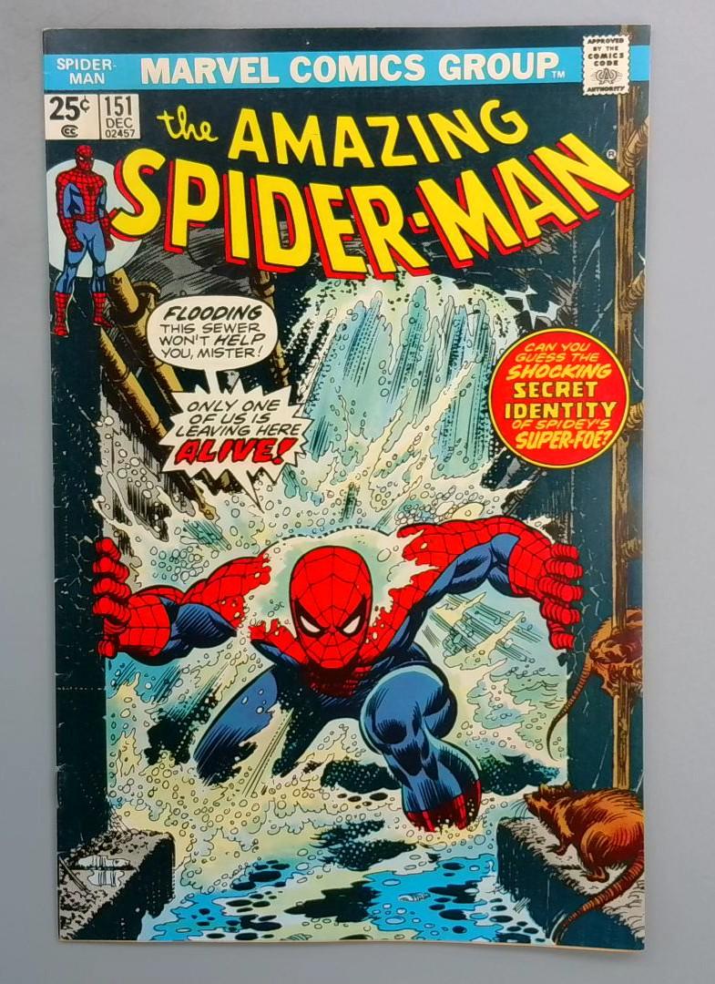 Amazing Spider-Man #151 Classic John Romita Sewer Cover  Marvel 1975