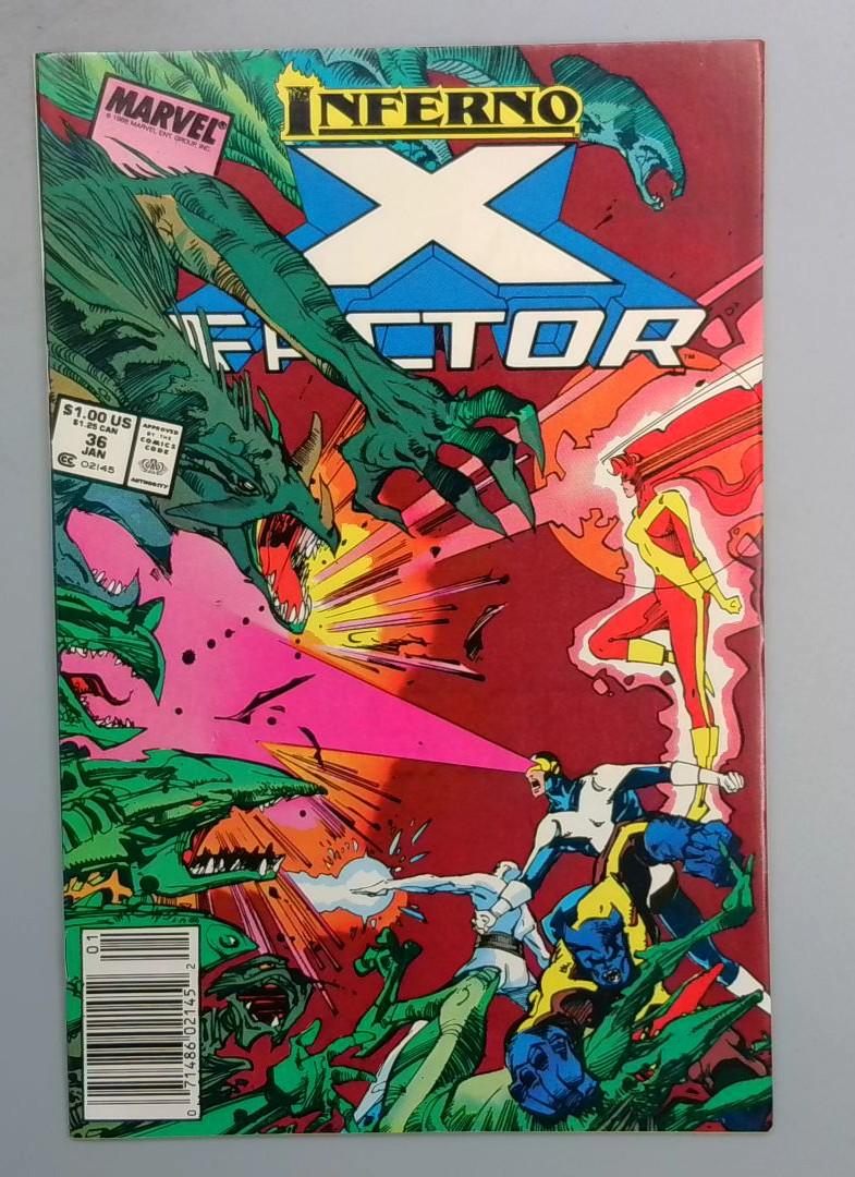 X-FACTOR #36 NEWSSTAND EDITION Marvel 1989 JR1