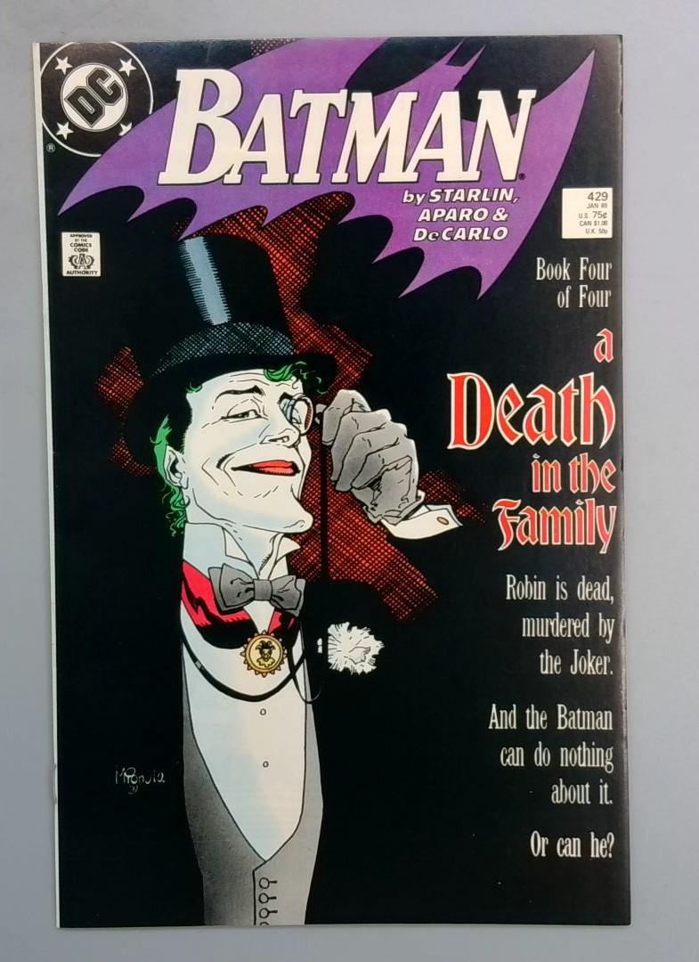 Batman #429 VF+ Death in the Family Part 4 DC 1989 JR1