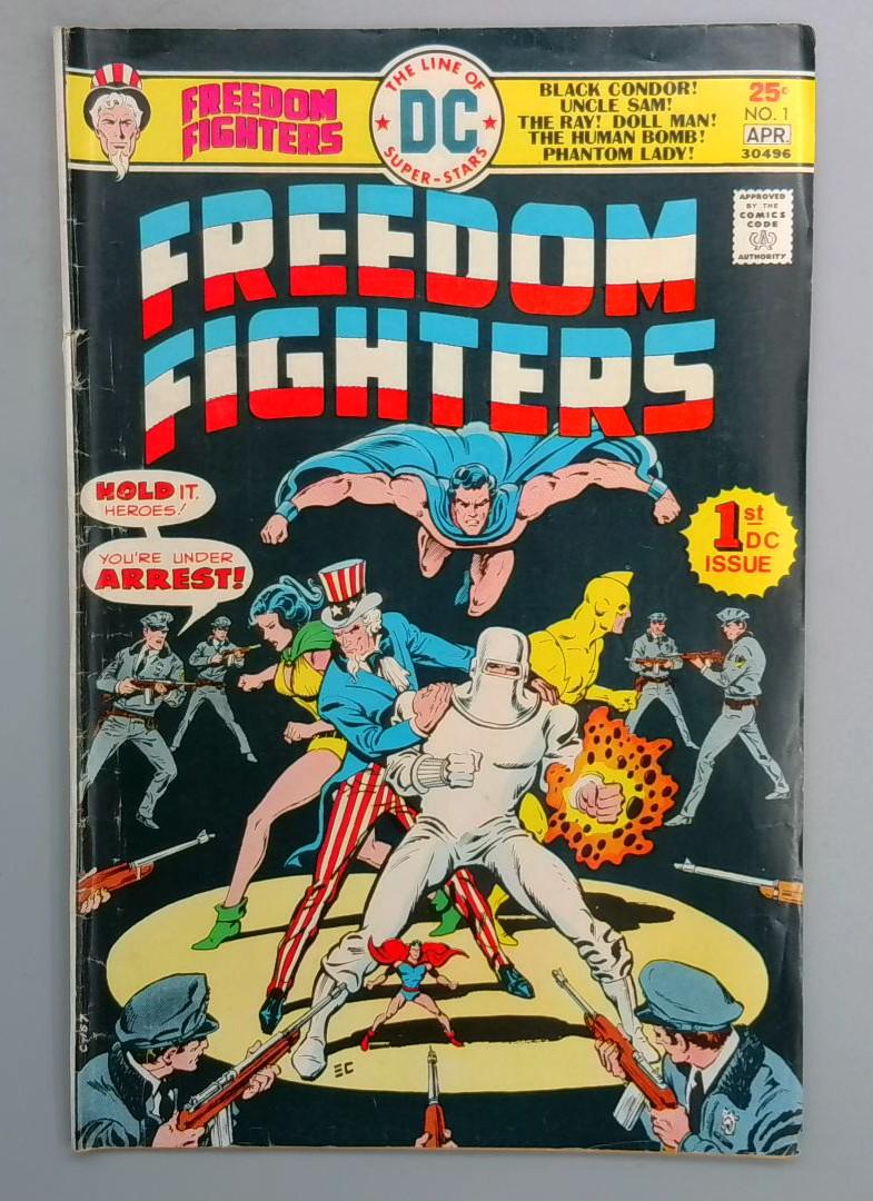 FREEDOM FIGHTERS #1 1st Appearance of Freedom Fighters: Uncle Sam DC 1976