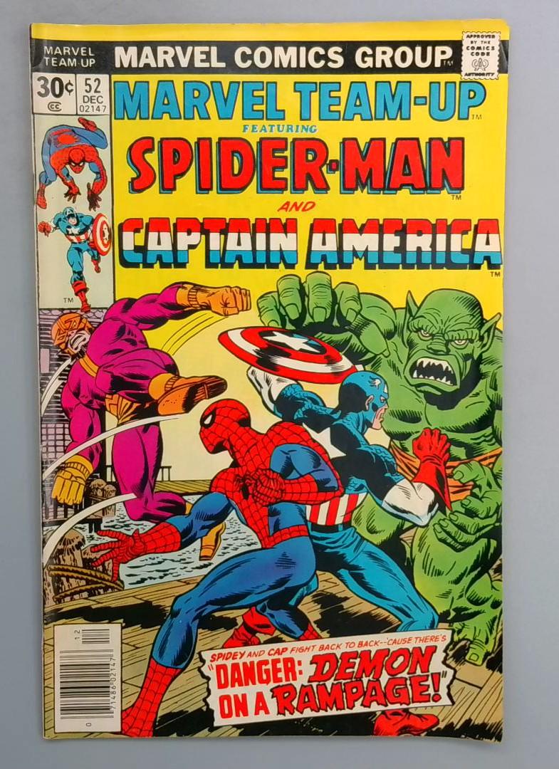 MARVEL TEAM-UP #52 FN- Captain America Marvel 1976 SN1