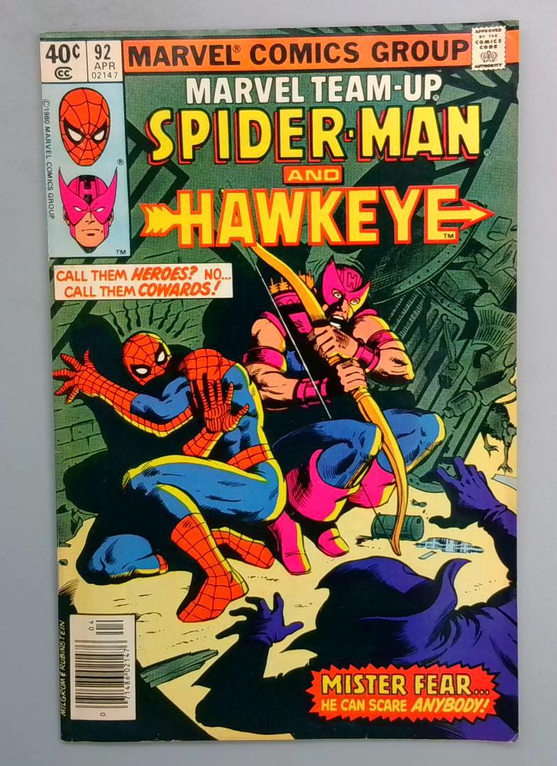 Marvel Team-Up #92 Hawkeye team-up NEWSSTAND Marvel 1980 SN1