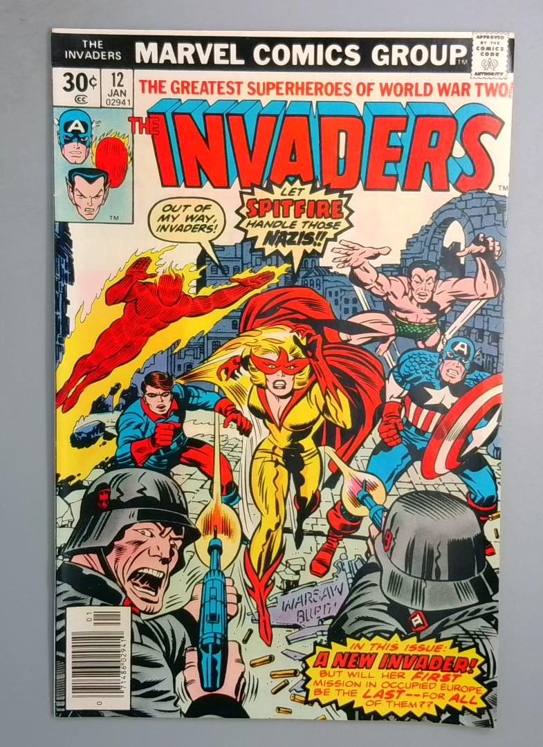 Invaders #12 FN+ 1st appearance of Spitfire Marvel 1977 SN1
