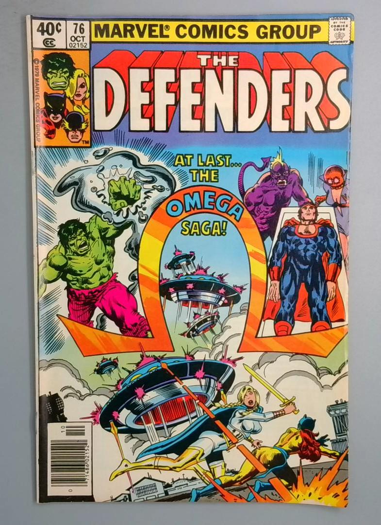 Defenders #76 FN+ Moondragon, Omega the Unknown Marvel 1976 SN1