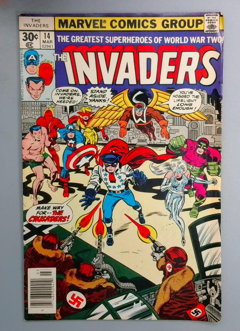 INVADERS #14 1st The Crusaders (Spirit of '76 Marvel 1977 SN1