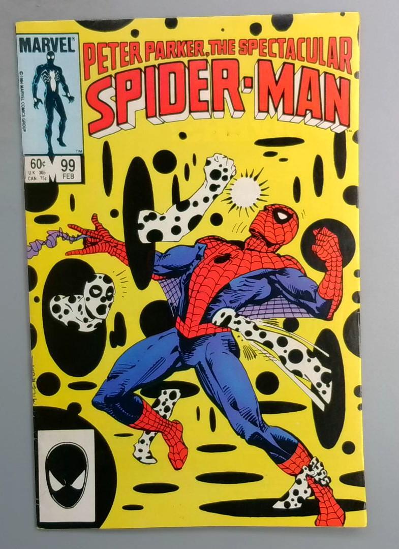 SPECTACULAR SPIDER-MAN #99 1st Cover Appearance of Spot Marvel 1984