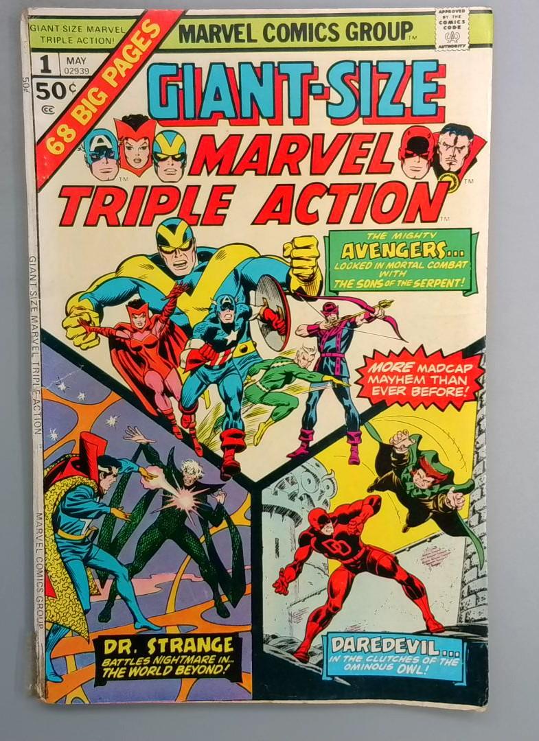 GIANT-SIZE MARVEL TRIPLE ACTION #1 Marvel 1975 LN1