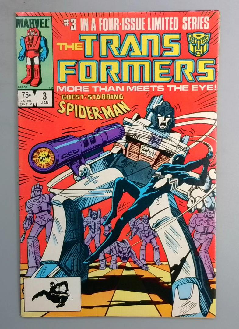Transformers #3 VF Spider-Man Marvel 1985 LN1