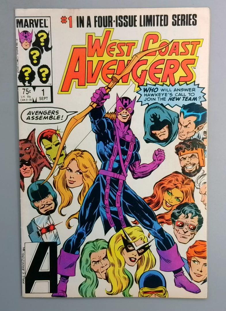 WEST COAST AVENGERS #1 1st Appearance as Team Marvel Comics 1984 LN1