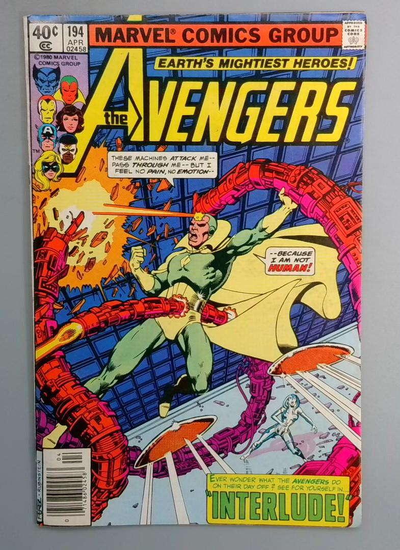AVENGERS #194 NEWSSTAND EDITION Marvel 1980 LN1