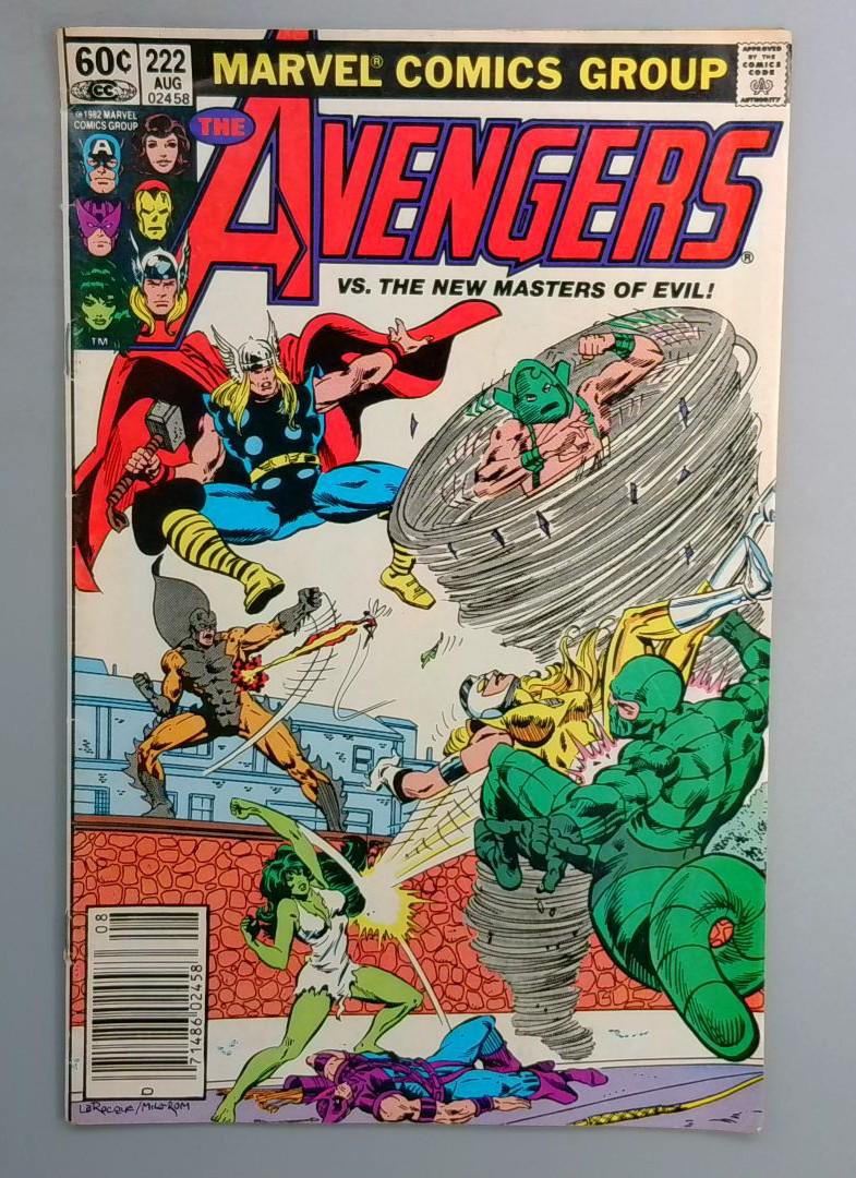 Avengers #222 New Masters of Evil, Newsstand Marvel Comics 1982 LN1
