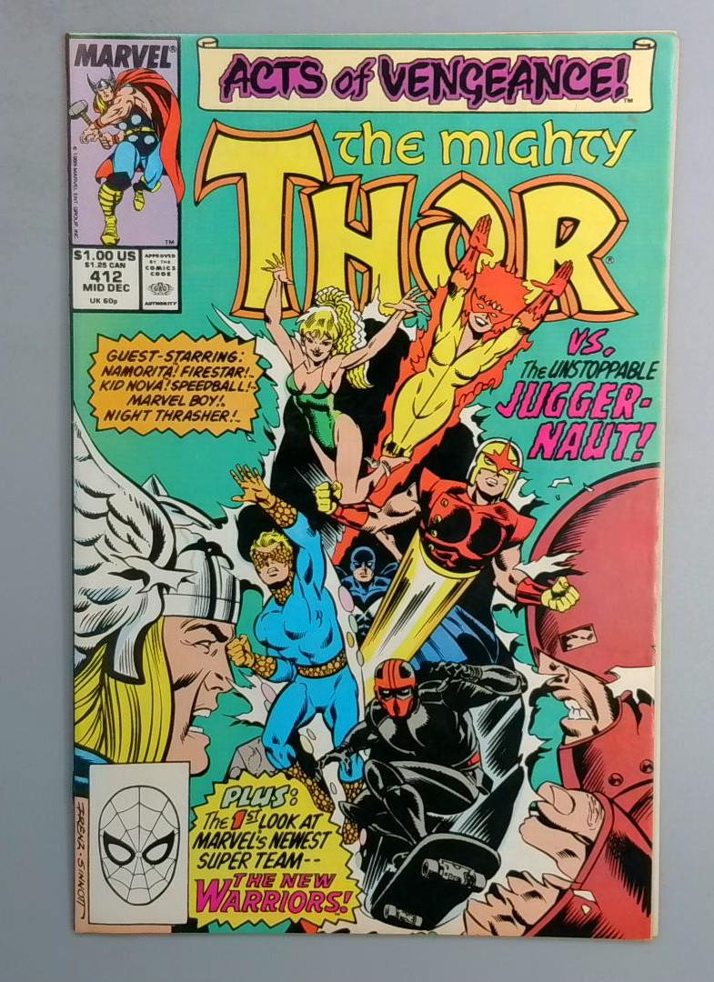 Thor #412 1st New Warriors Marvel Comics 1990 LN1