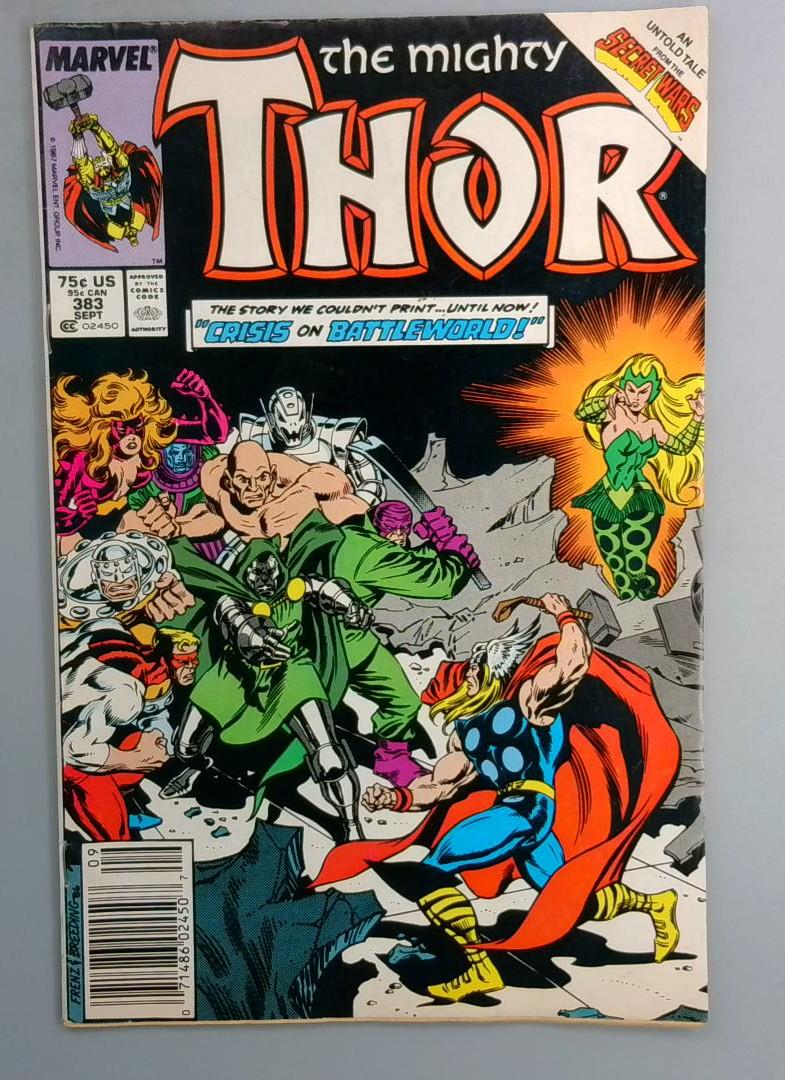 Thor #383 NEWSSTAND Marvel 1987 LN1