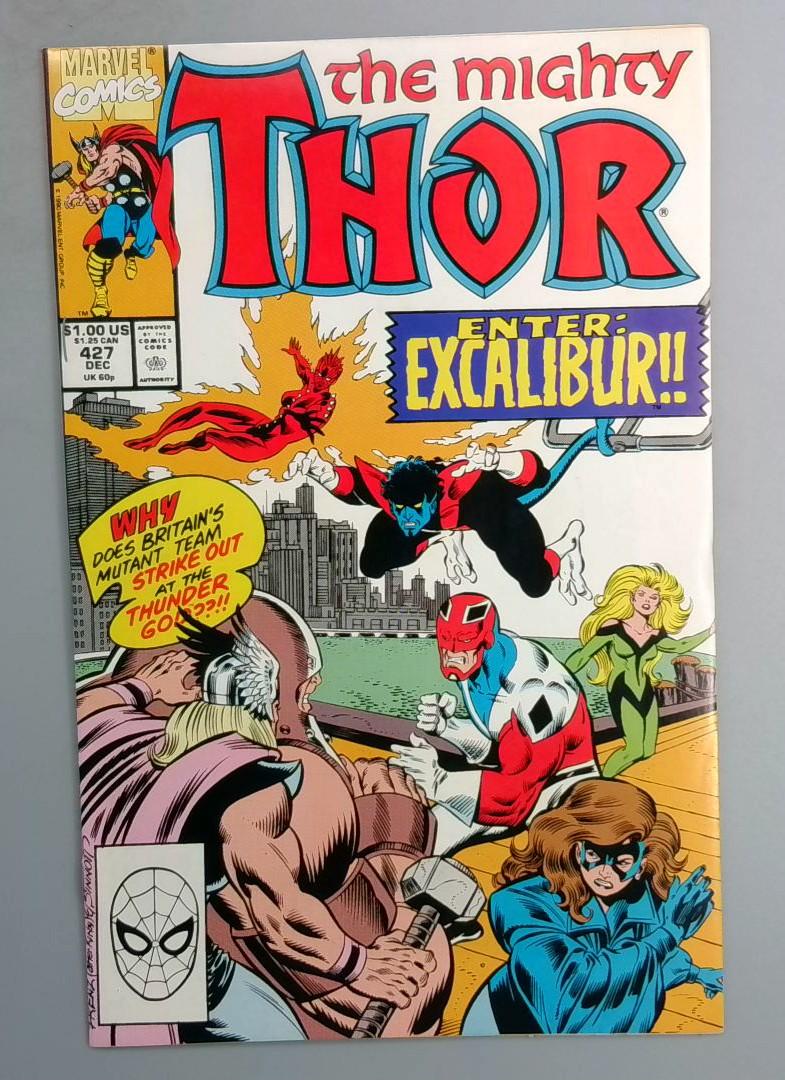 THOR #427 Excalibur Marvel 1990 LN1