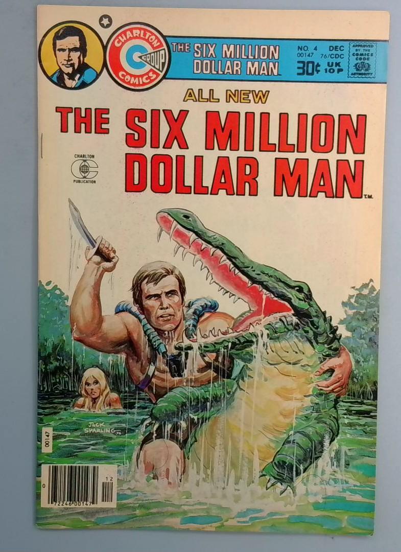 The Six Million Dollar Man #4, VF Charlton Comics, 1976 SN2