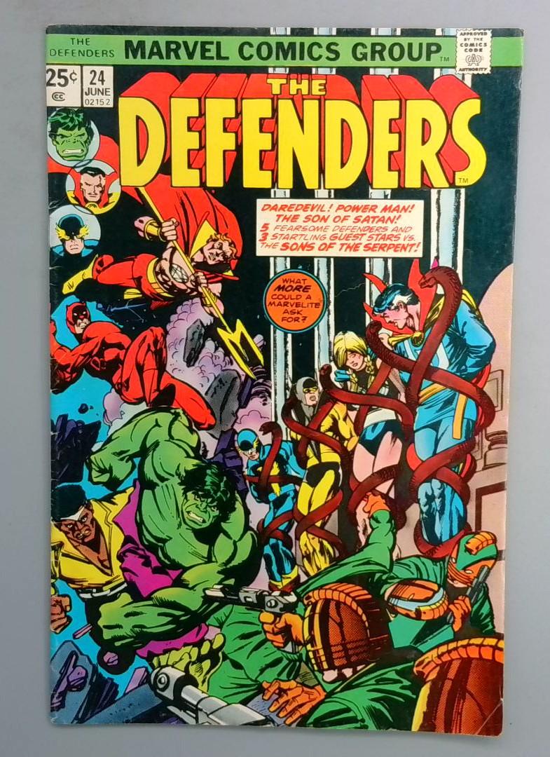 Defenders #24 VG/FN Son of Satan Appearance Marvel 1975 SN2