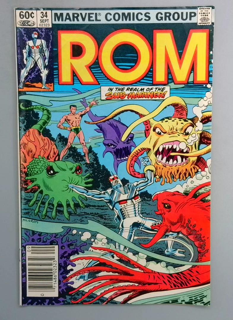 Rom #34 NEWSSTAND Marvel 1982 SN2