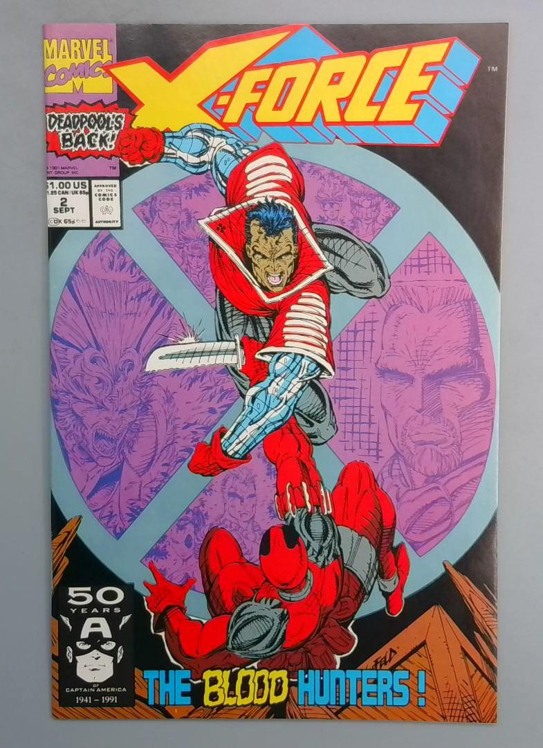 X-Force #2, NM 2nd Deadpool Marvel, 1991
