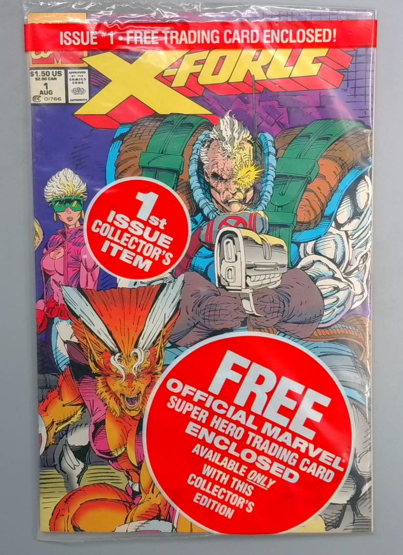 X-Force #1 NM Bagged with Team Card Marvel 1991 