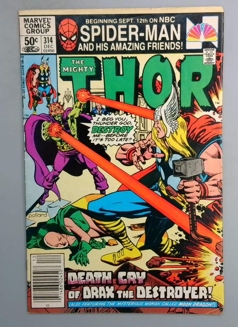 THOR #314 Origin of Drax and Moondragon Marvel 1981