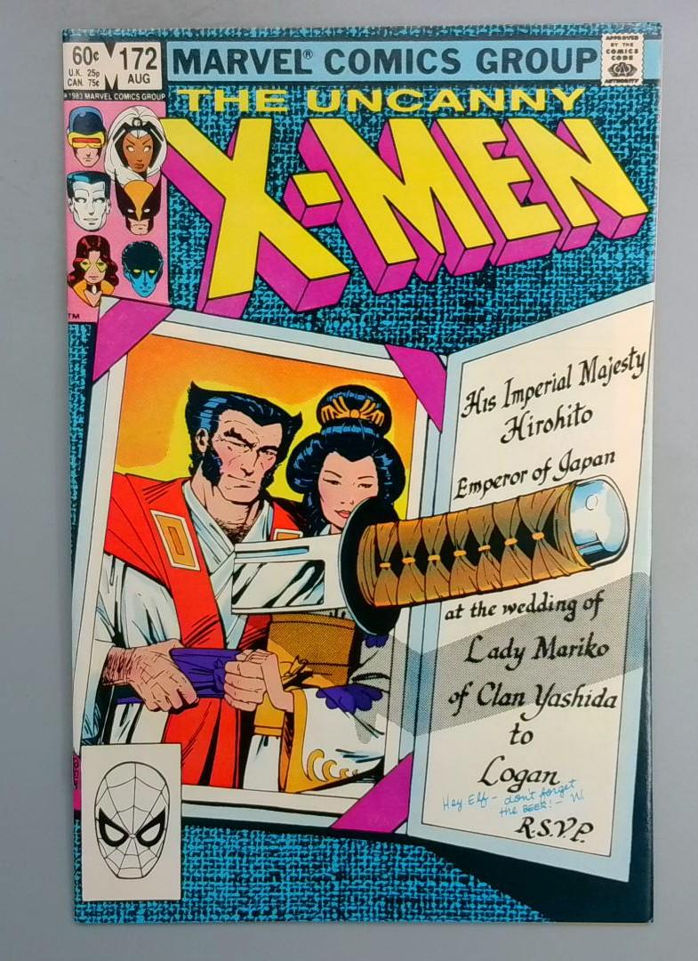 Uncanny X-Men #172 NM- Wolverine Wedding Marvel 1983 TW1