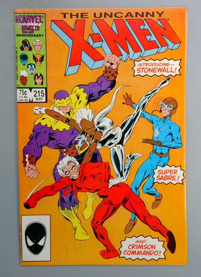 Uncanny X-Men #215 NM 1st Crimson Commando Marvel Comics 1987 TW1