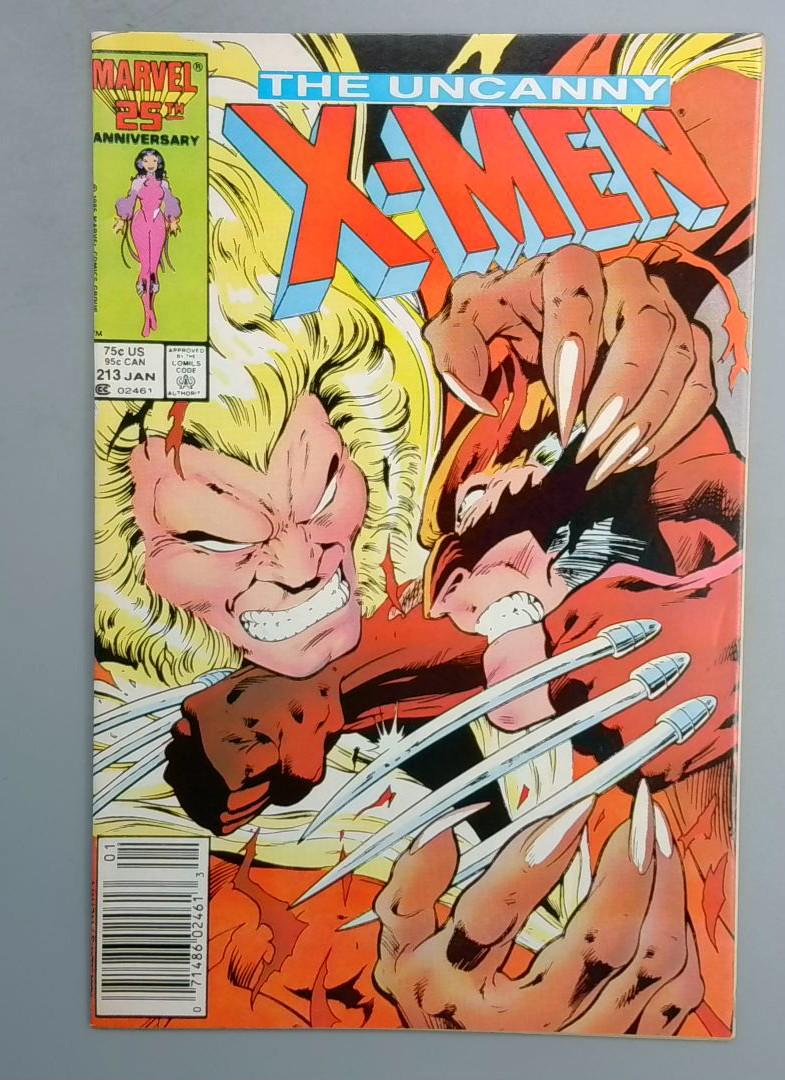 Uncanny X-Men #213 Psylocke joins the X-Men NEWSSTAND Marvel 1987 FE1