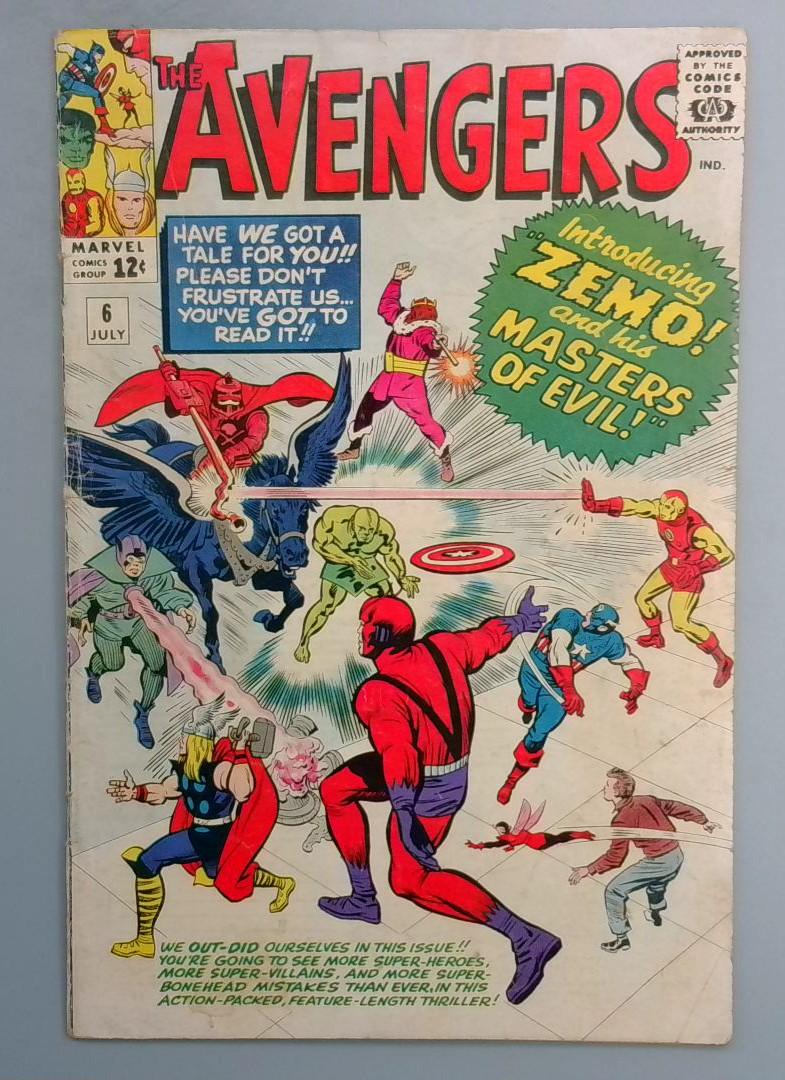 Avengers #6 VG 🔥 1st Masters of Evil 🔥 Marvel Comics 1964