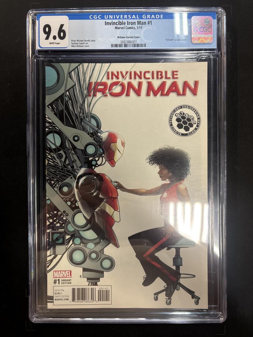 Invincible Iron Man #1, McKone Variant Cover, CGC 9.6, Marvel, 2017