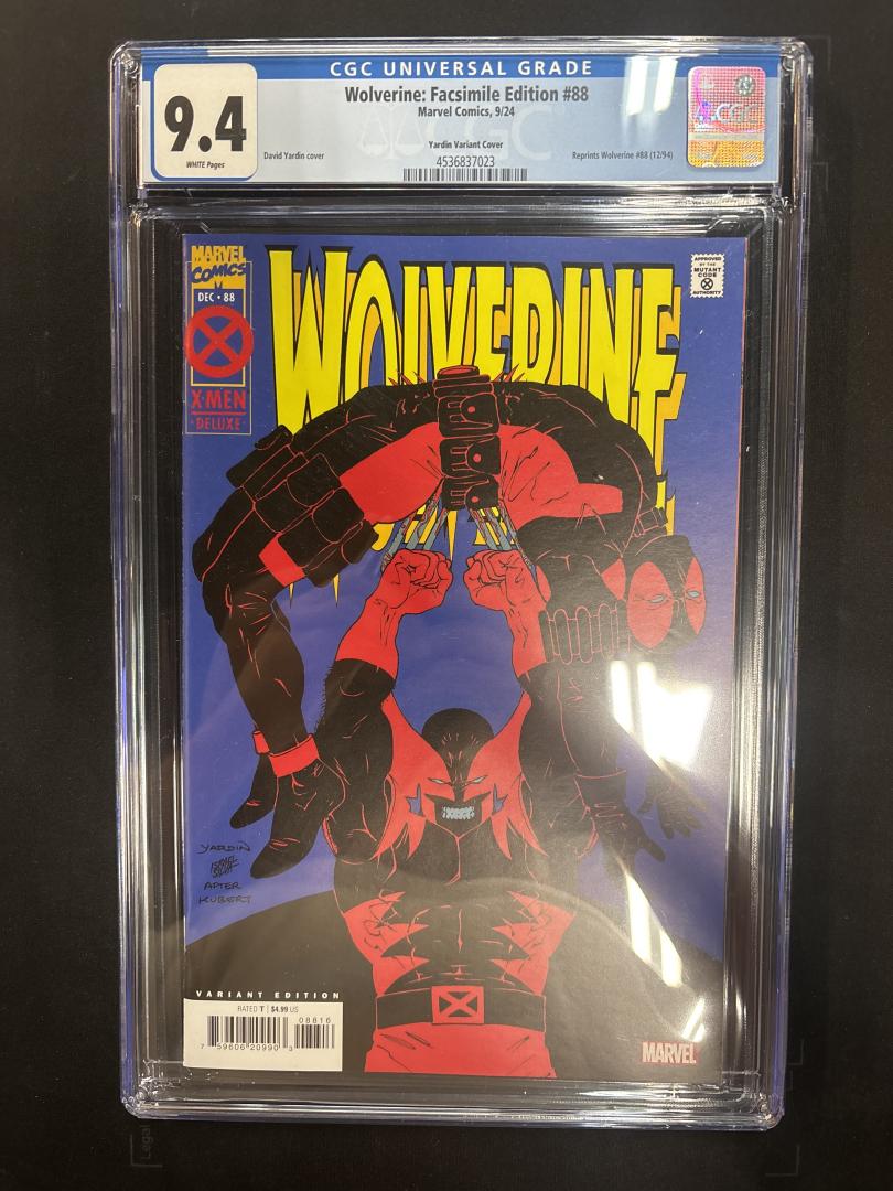 Wolverine: Facsimile Edition #88, Yardin Variant Cover, CGC 9.4, Marvel, 9/24