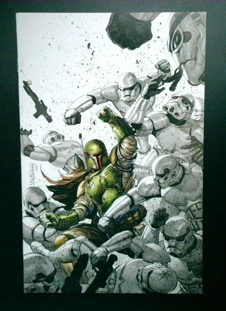 STAR WARS: WAR OF THE BOUNTY HUNTERS #2-ILLUM NM Virgin Cover Marvel 2021