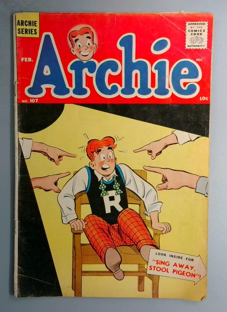 Archie #107, VG- February, 1960